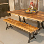 Rustic Skinny Dining Bench, Reclaimed Wood