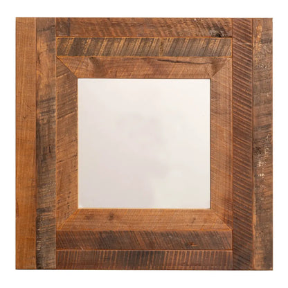 Square Barnwood Framed Mirror