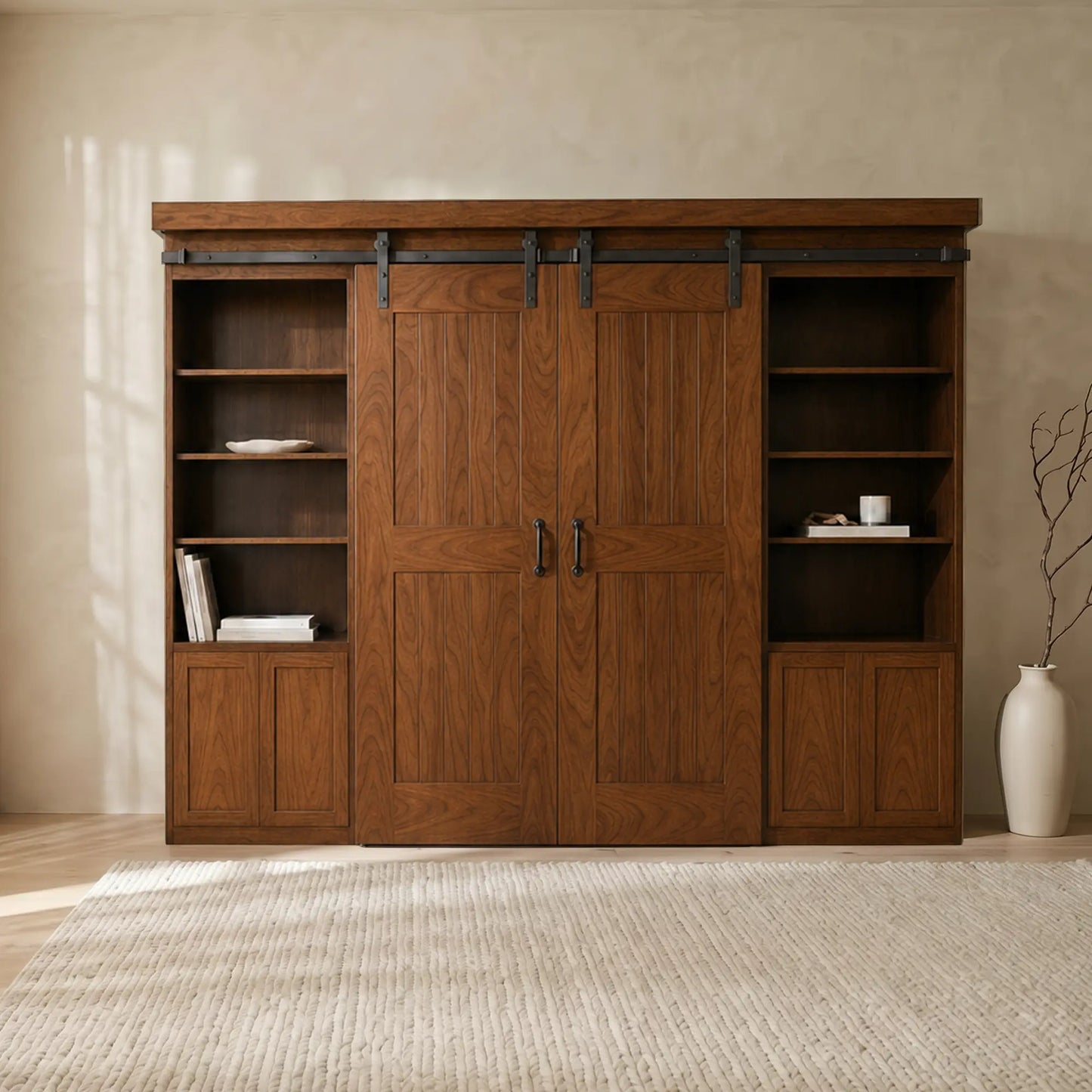 Willow Barndoor Bookcase Bed