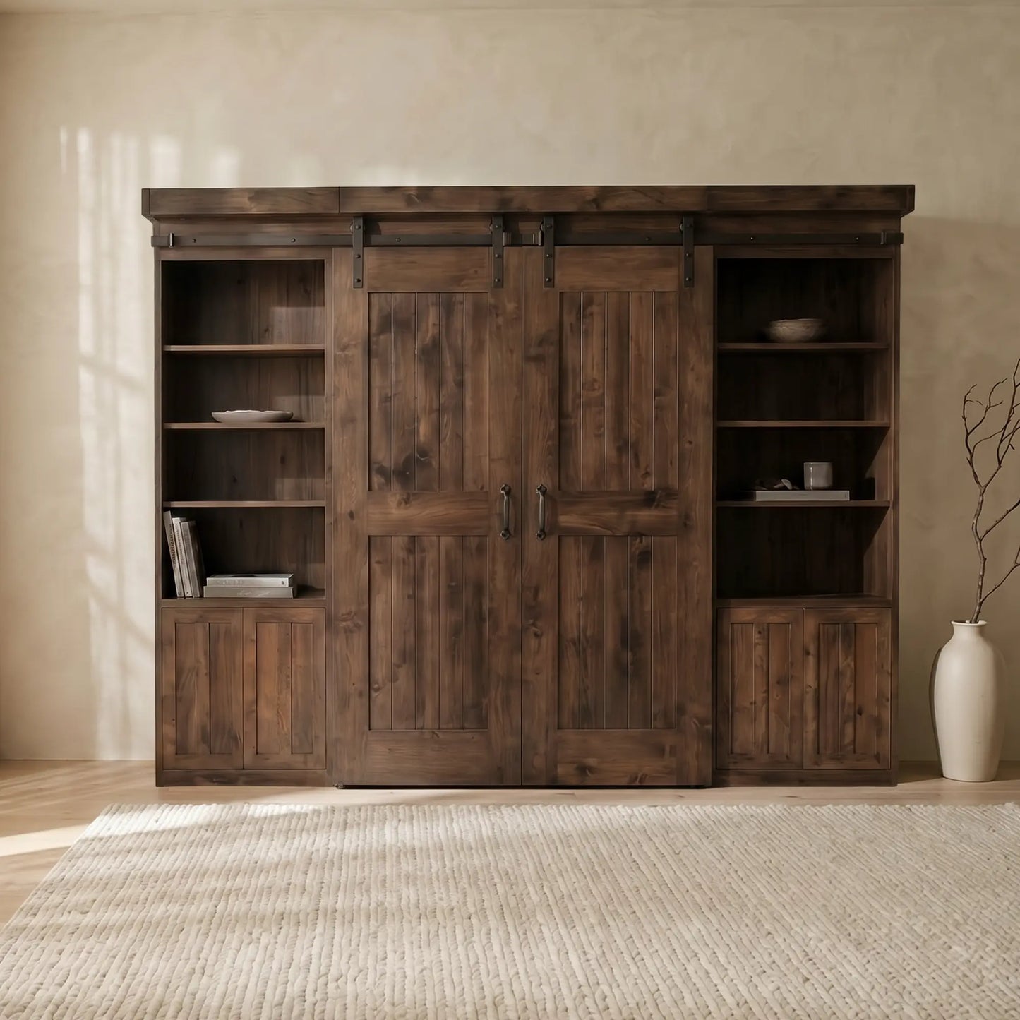 Willow Barndoor Bookcase Bed