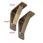 Steel Arched Gold Rubbed Bronze Shelf Brackets