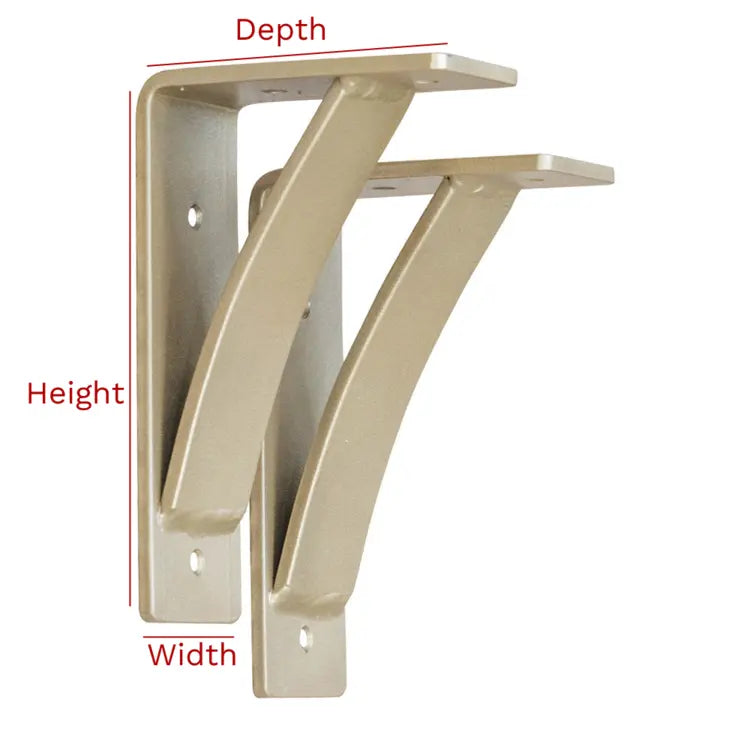 roman gold  steel mantek shelf bracket - heavy duty