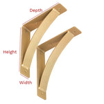 Steel Arched Sun Gold Shelf Brackets
