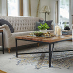 Shelton Modern Rustic Reclaimed Wood Coffee Table