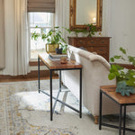 Rustic Industrial Modern Wood Console Table