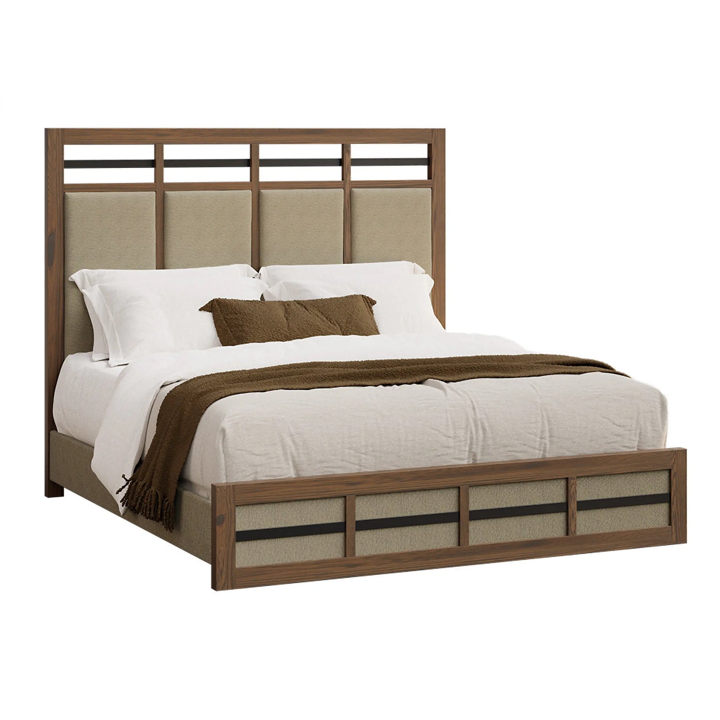Shiloh Modern Transitional Upholstered Bed Frame