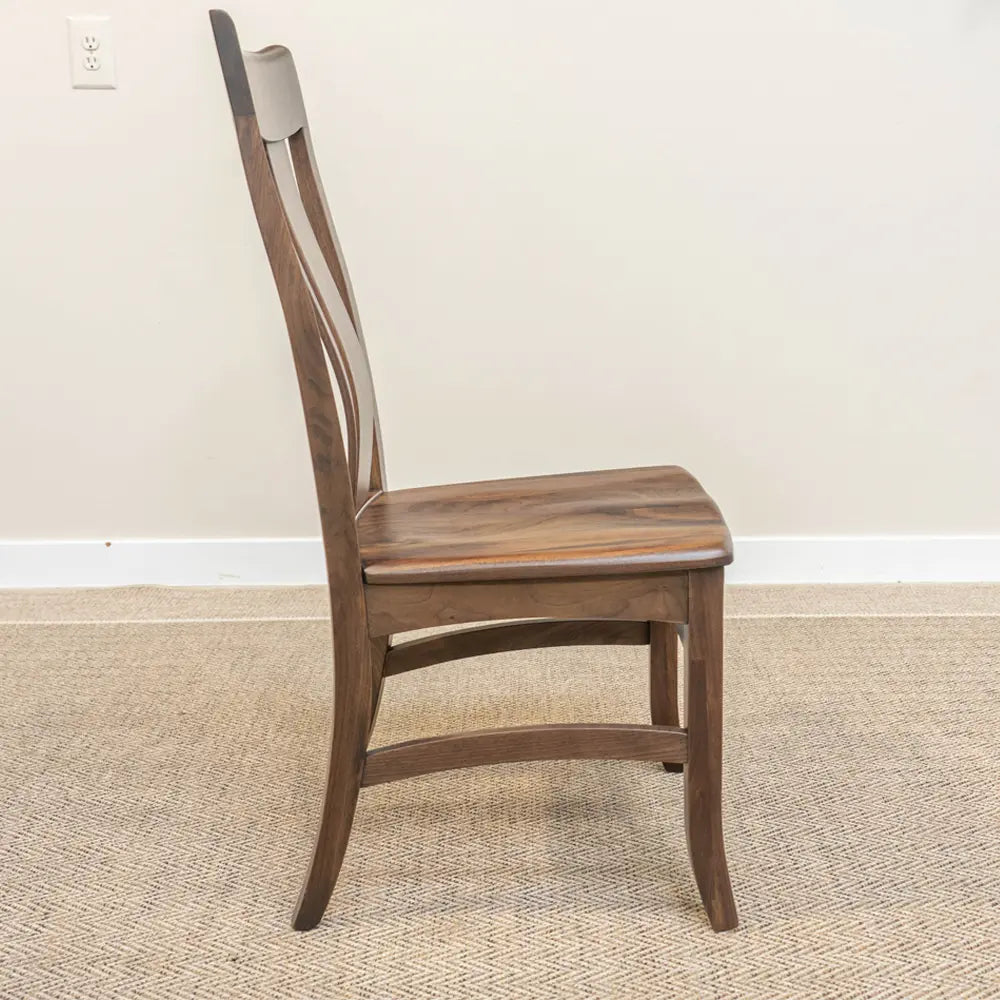 Solid Walnut Wood Dining Chair, Side Chair
