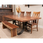 Beckett Natural Walnut Wood Dining Table