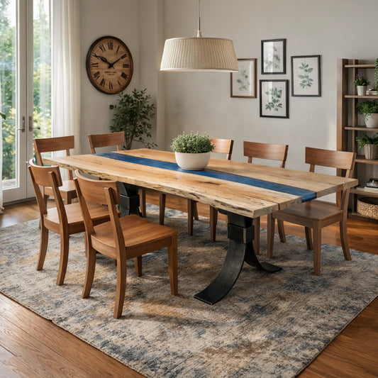 Custom Spalted Maple River Dining Table