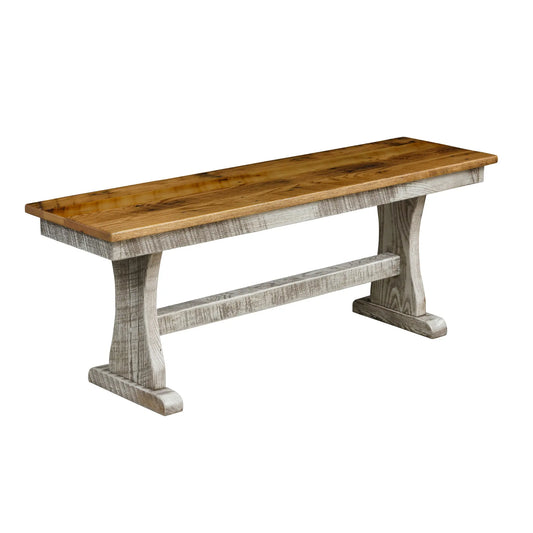 Tanner White Farmhouse Bench