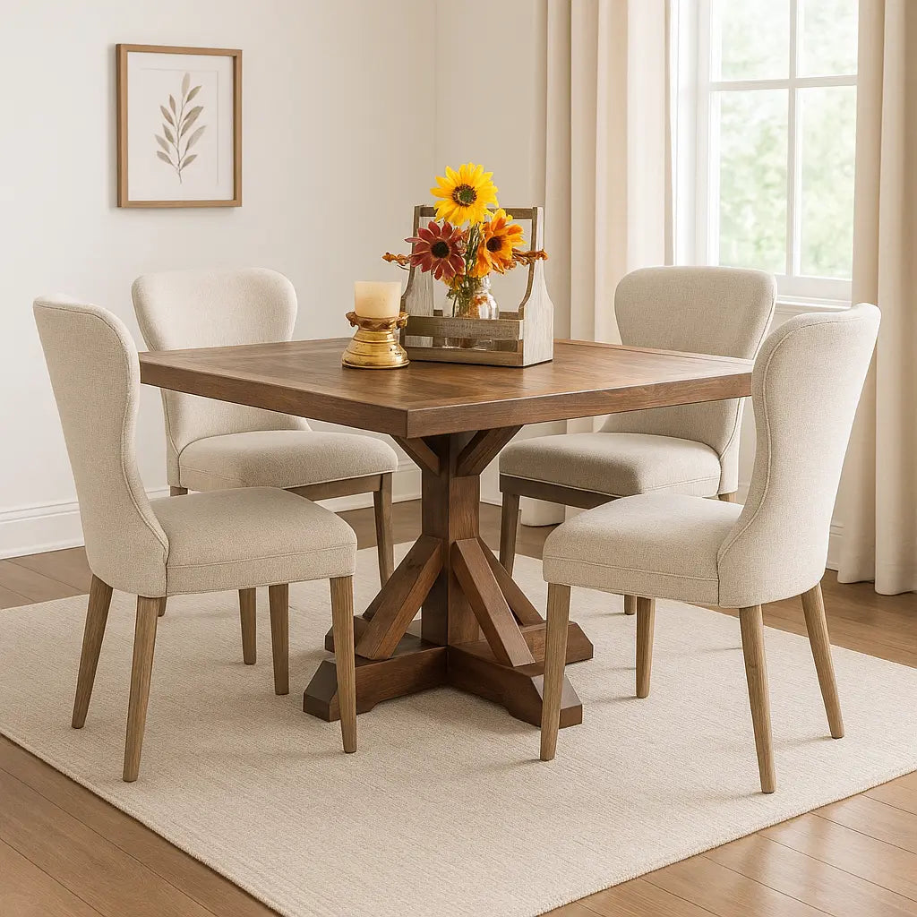 Thornton Reclaimed Barn Wood Rustic Square Dining Table