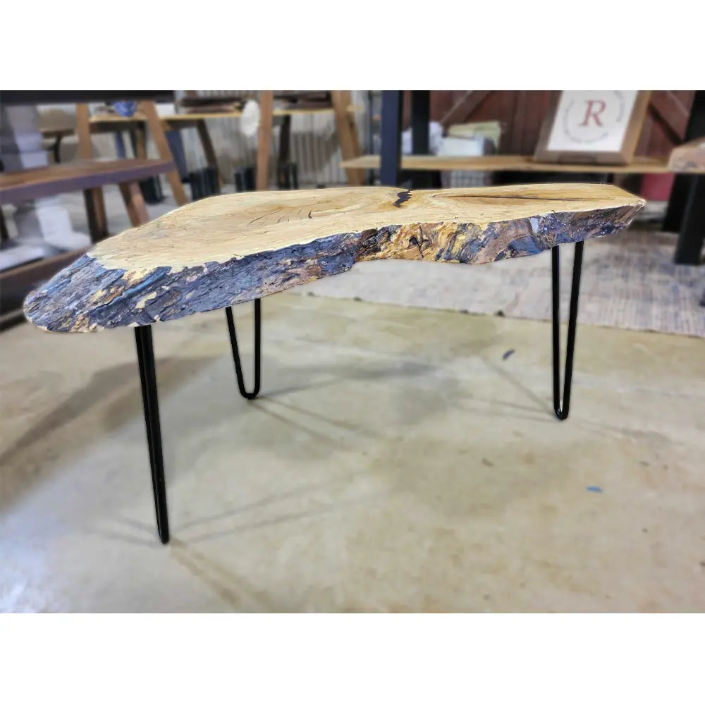 Spalted Maple Live Edge Coffee Table Media 1 of 5