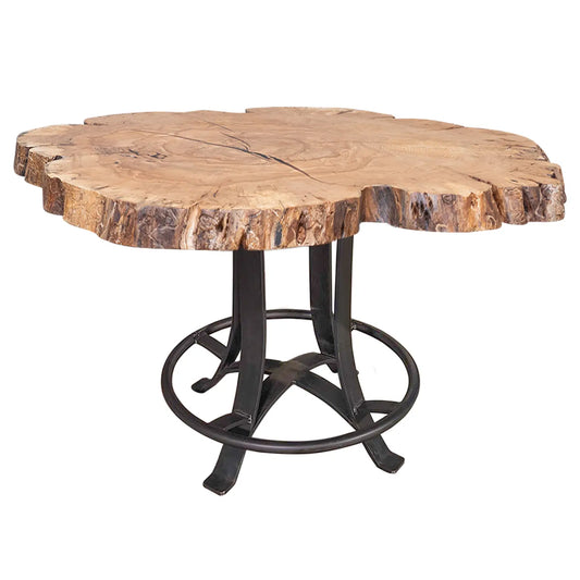 55" Live Edge Ash Round Counter Table