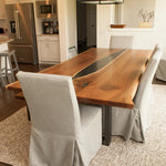 Custom Walnut River Dining Table