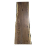 60" Live Edge Walnut Bench, Golden Gate Base