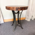 Live Edge Walnut Round End Table