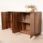 Walnut Wood Buffet Credenza