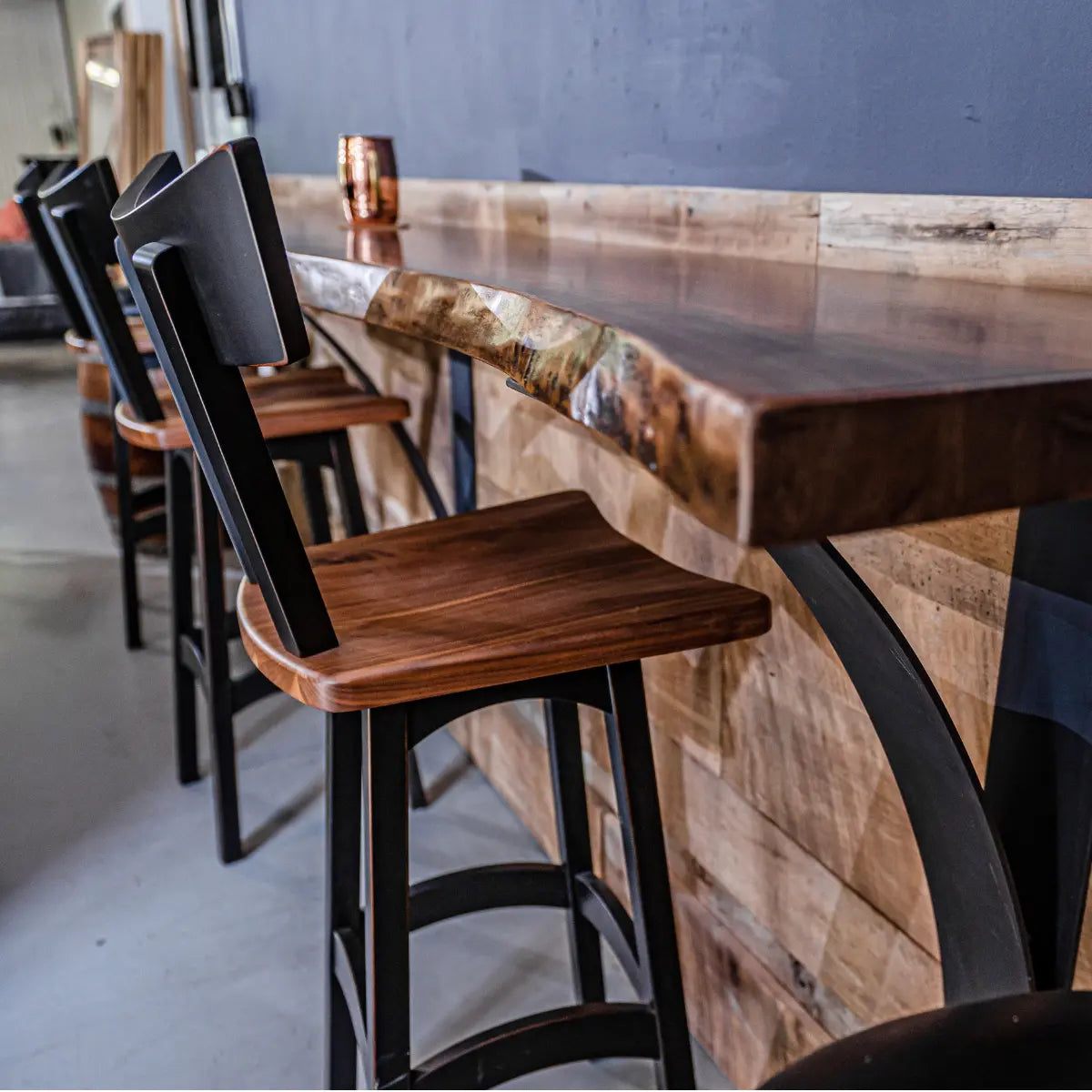 walnut swivel counter stools with back