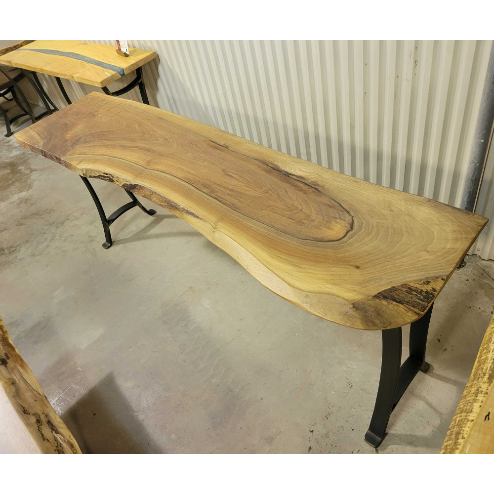 76" Live Edge Walnut Sofa Table