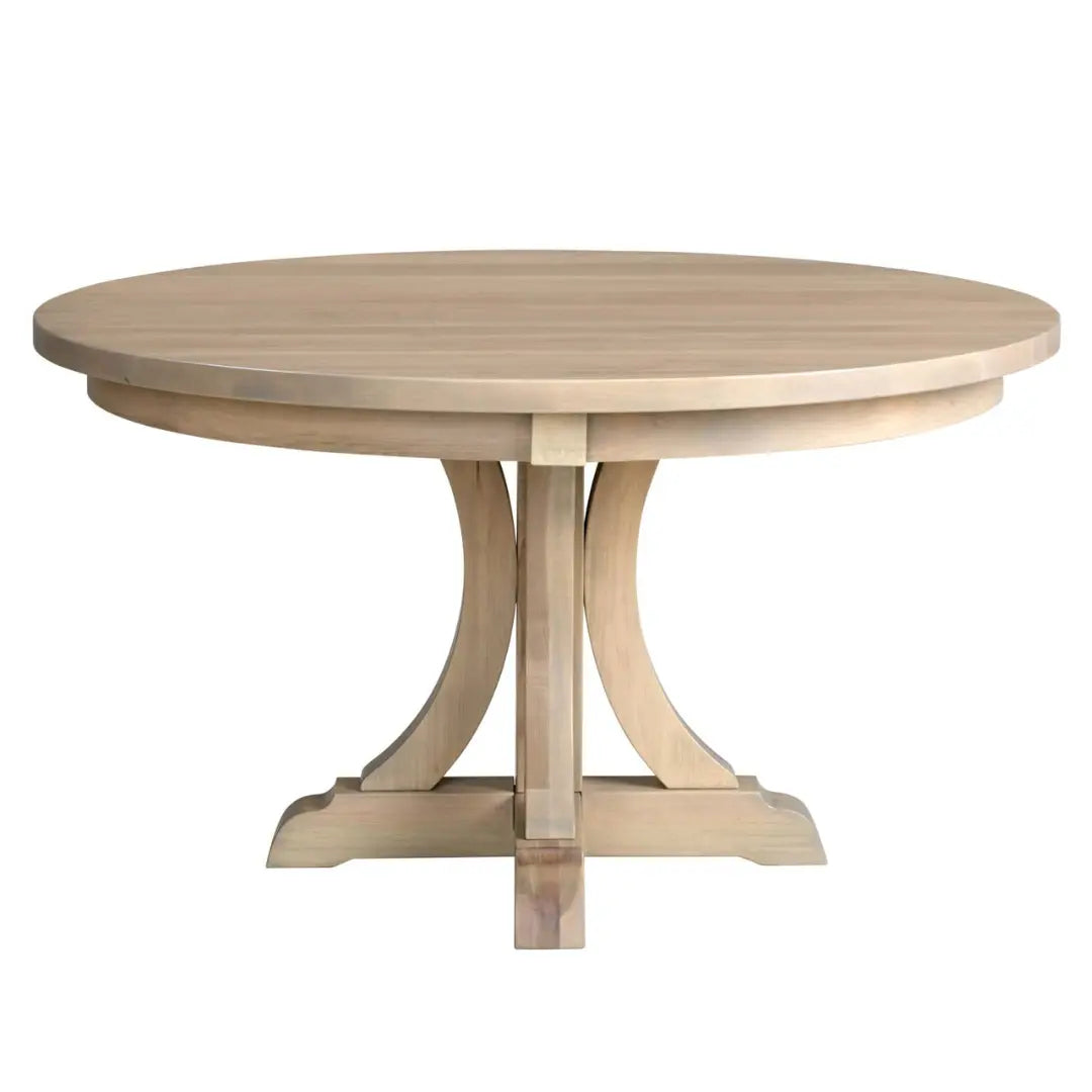 Weatherby Round Brown Maple Dining Table