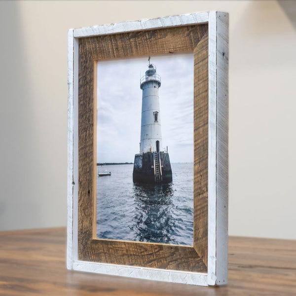 Red Distressed Picture Frame, Charcoal Mat