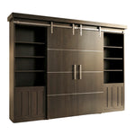 Willow Contemporary Barndoor Bookcase Bed