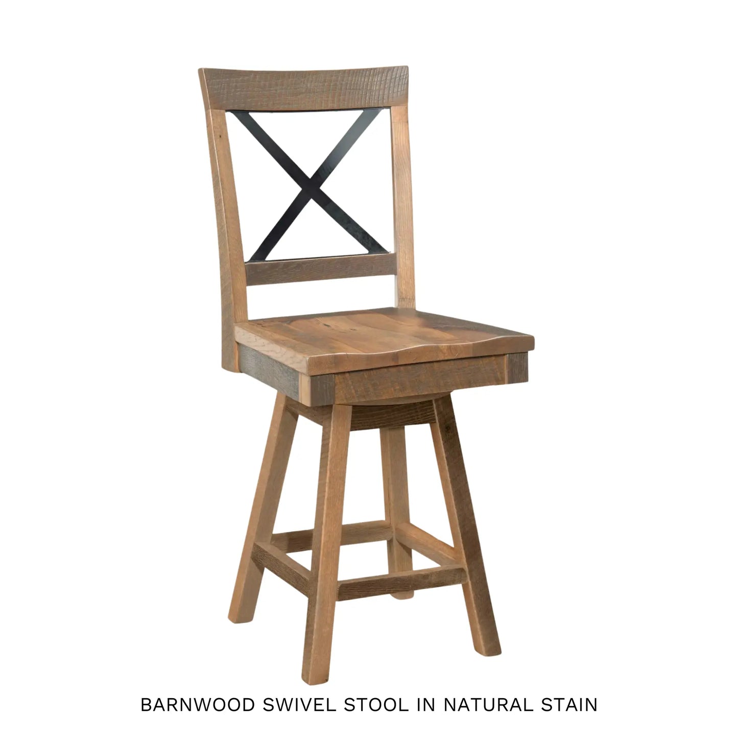 Norway X-Back Reclaimed Wood Stool