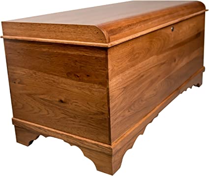 side of rustic waterfall hope chest