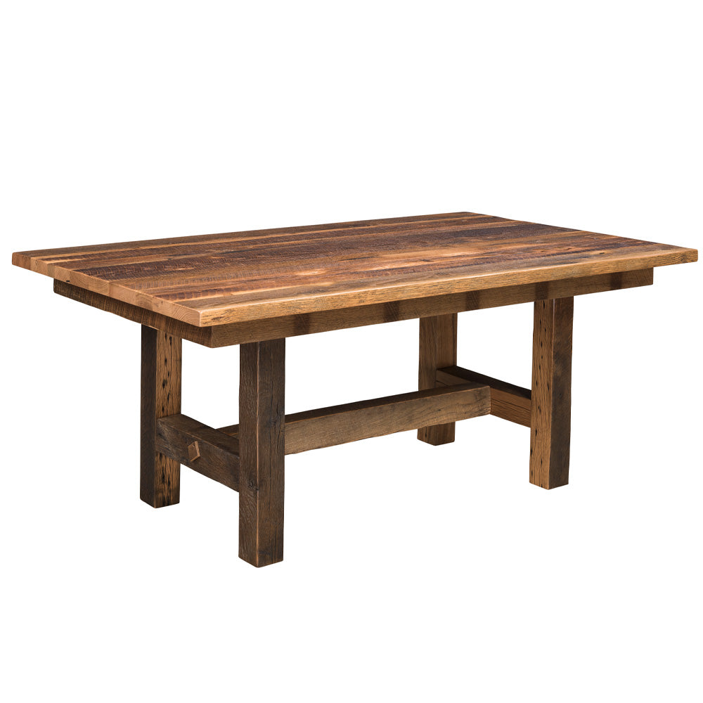 Acadia Rectangle Extendable Reclaimed Barnwood Dining Table