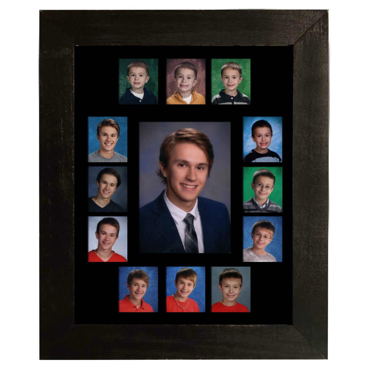 13 openings school year photos black frame and mat