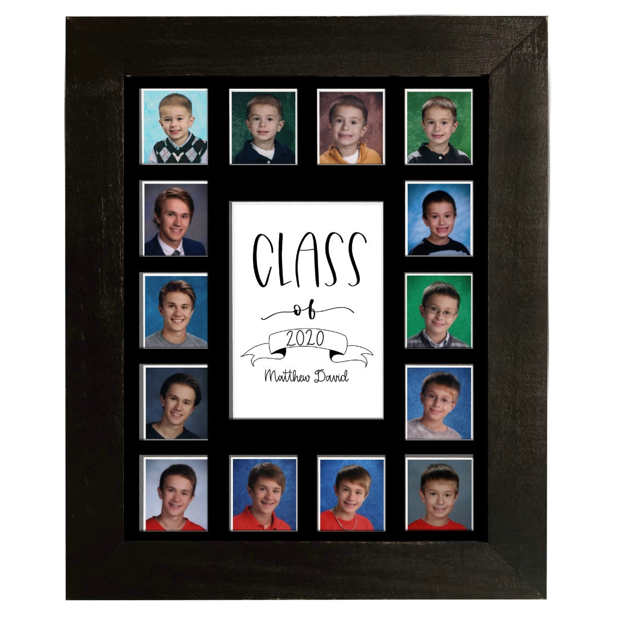 Class of 2021 Barnwood School hot Picture Frame, 11x14, Black 15 Opening Mat, 2 Pre-K