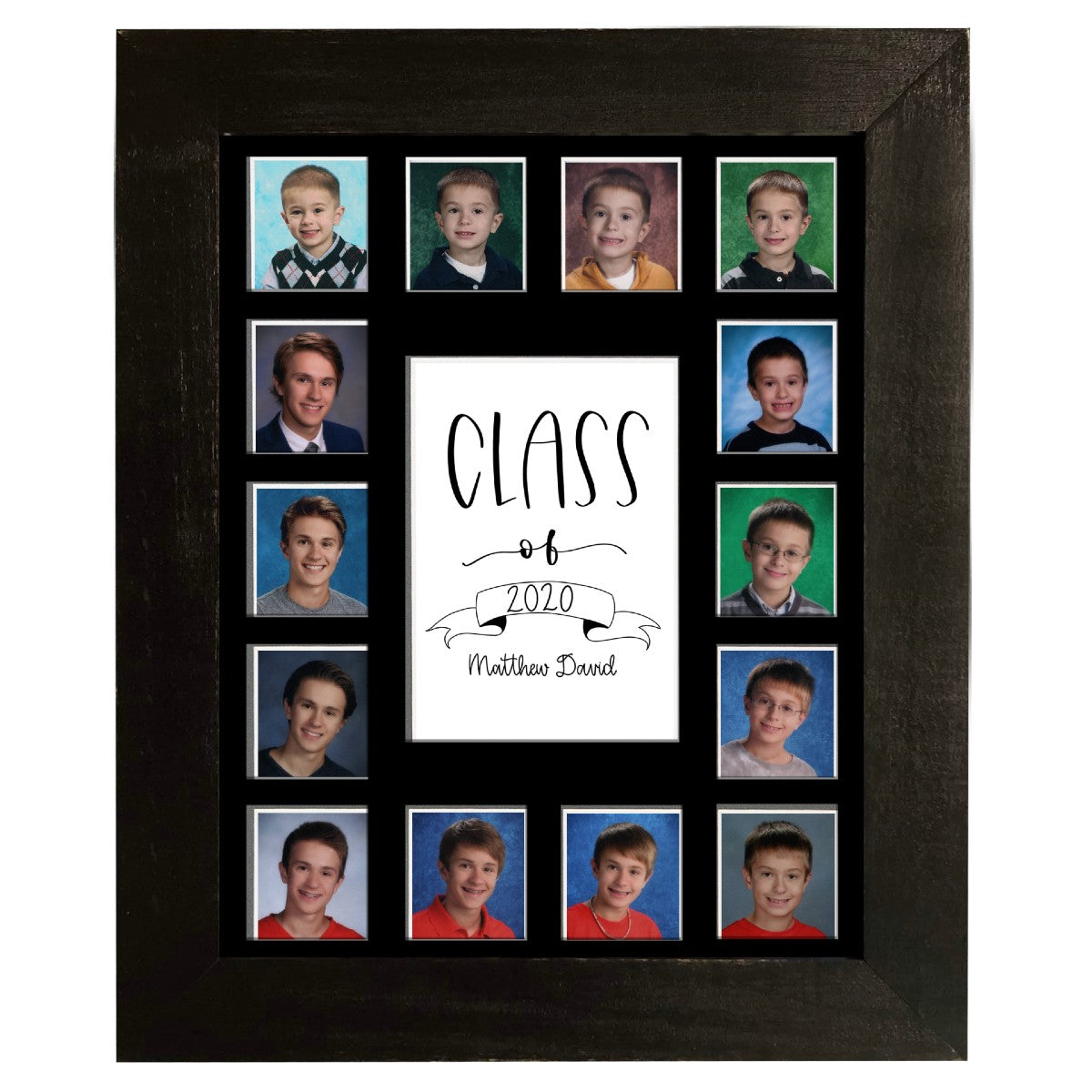 school year photos black frame and mat class year