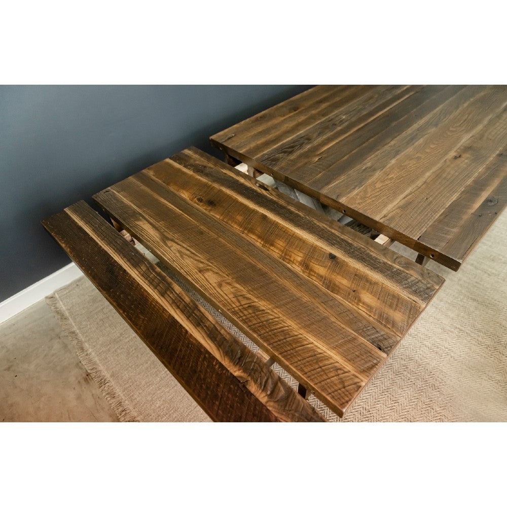 Thornton Square Farmhouse Dining Table with Reclaimed Wood