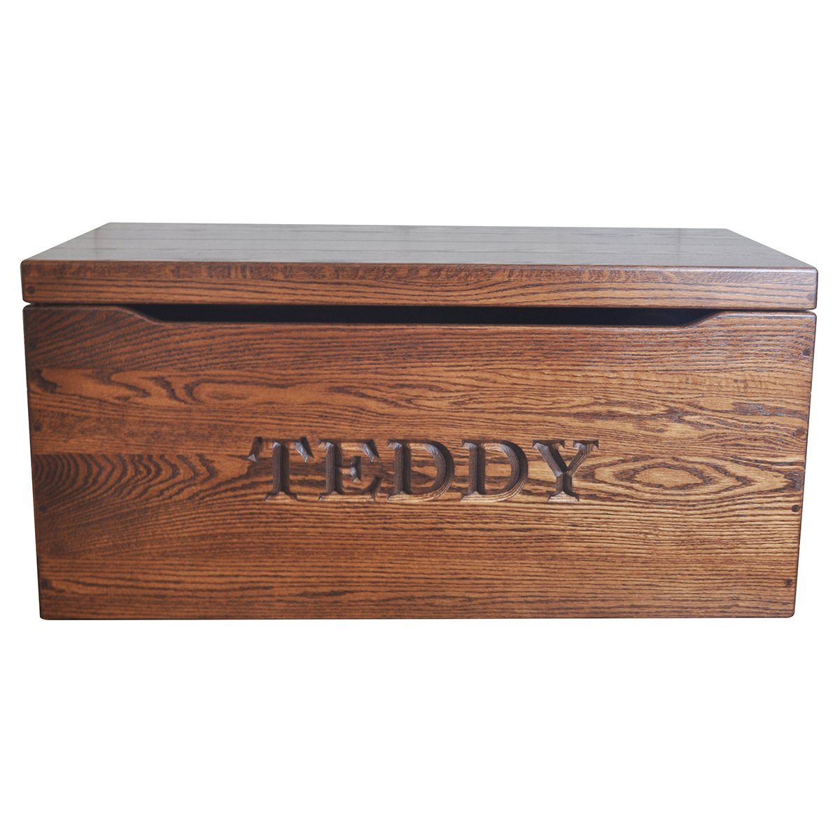 Engraved Wooden Blanket Chest "Teddy"