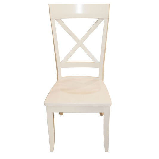 Farmhouse Style white cross back chair Dining