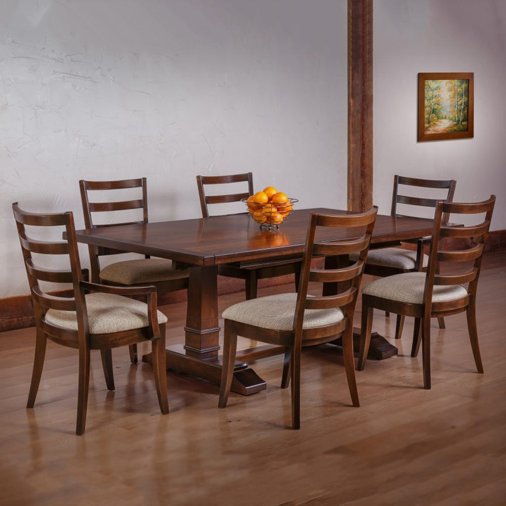 Livingston Rectangular Solid Wood Trestle Dining Table