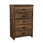 Rustic Reclaimed Barnwood 5-Drawer Dresser