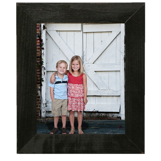 8x10 Distressed Black Wooden Picture Frame - Rustic Red Door Co.