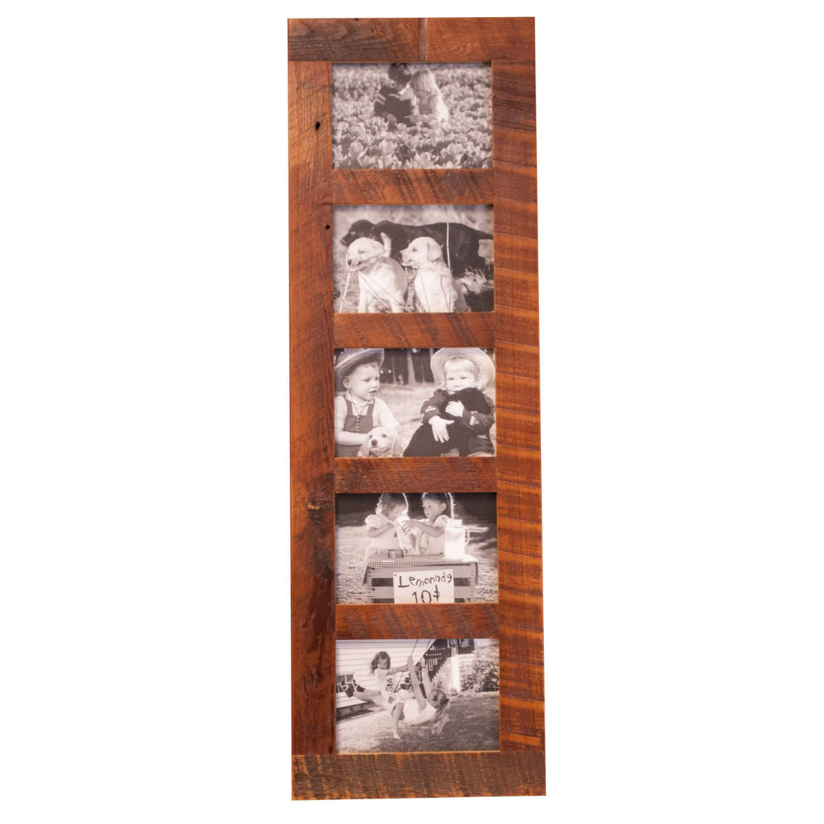 Reclaimed Barnwood Photo Frame, 5 opening - Rustic Red Door Co.