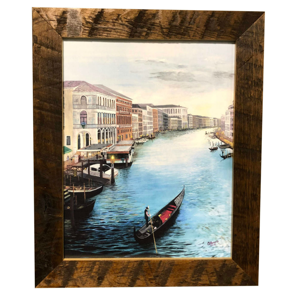 11x14 Venice Print in Reclaimed Barnwood Frame - Rustic Red Door Co.