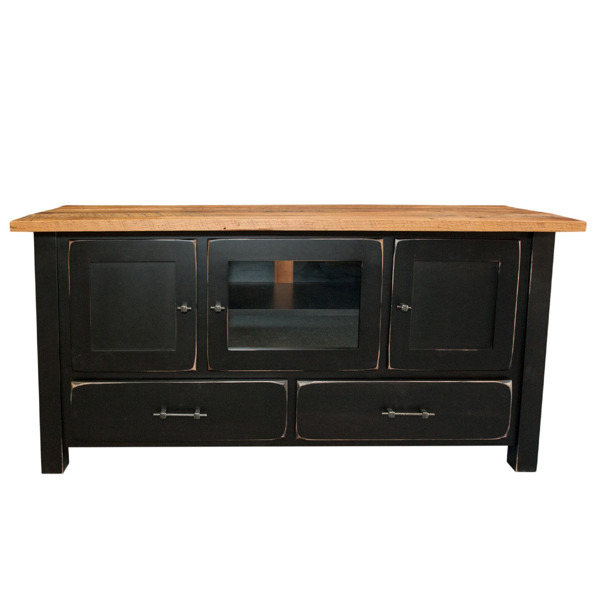 Black Rustic Entertainment Center