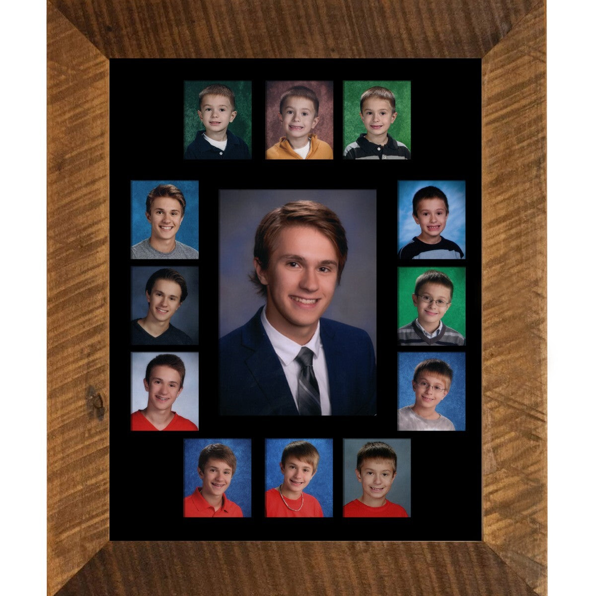 school year photo black mat barnwood frame