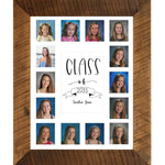 school year photo white mat barnwood frame with middle artwork