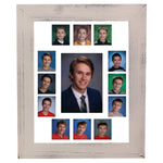 School Picture Frame, White Frame, White Mat, Pick Number of Openings & Middle Artwork - Rustic Red Door Co.