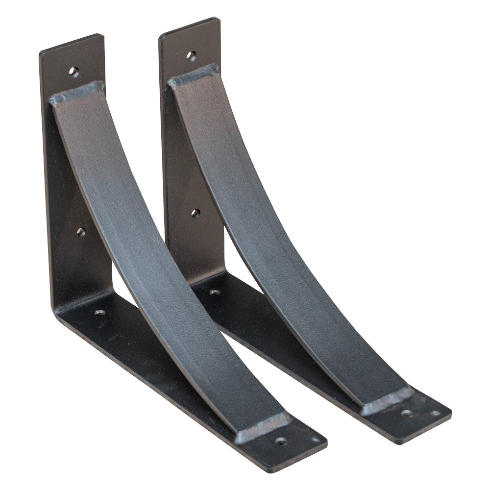 Textured Black Steel Shelf Brackets 10x12