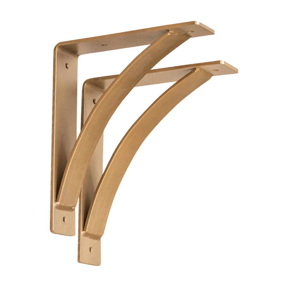 Mist Bronze Steel Shelf Brackets 10x12