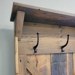 Barnwood Coat Rack Bench with Storage