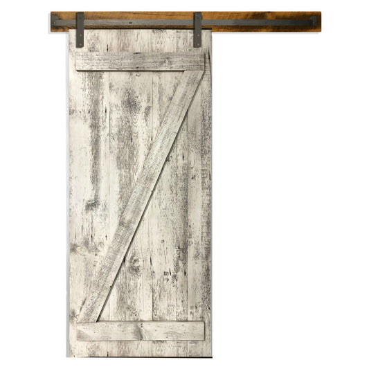 Distressed White Barn Door Z Style