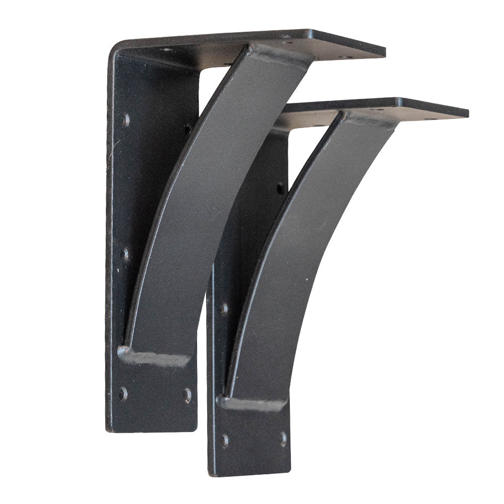 Heavy Duty Black Mantel Brackets 7x12