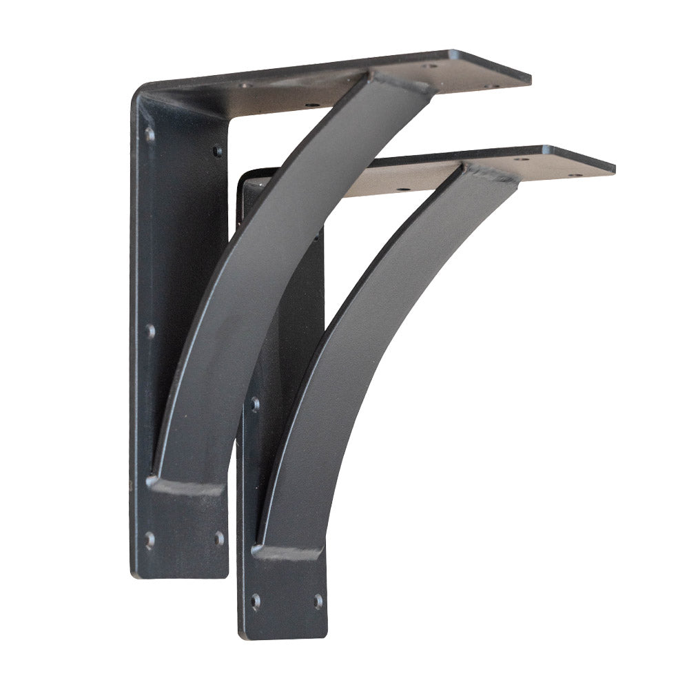 Black Steel Mantel Brackets 9x12